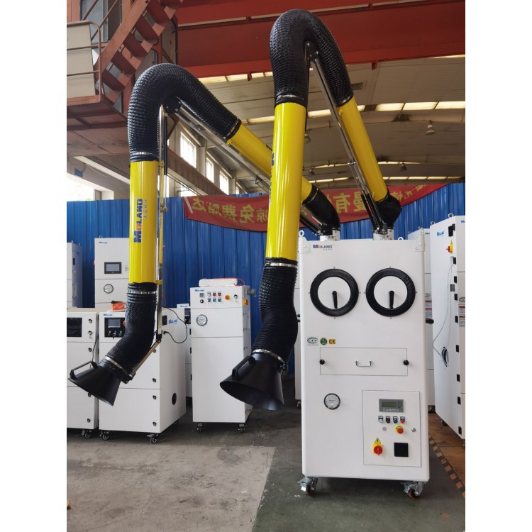 横插滤芯移动式烟尘净化器     外置骨架双工位烟尘净化器图2