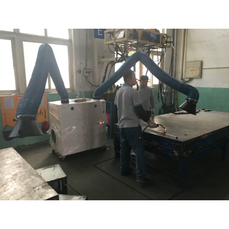 可移动式 焊烟净化器 横插滤筒款 双吸气臂 烟尘净化器图2