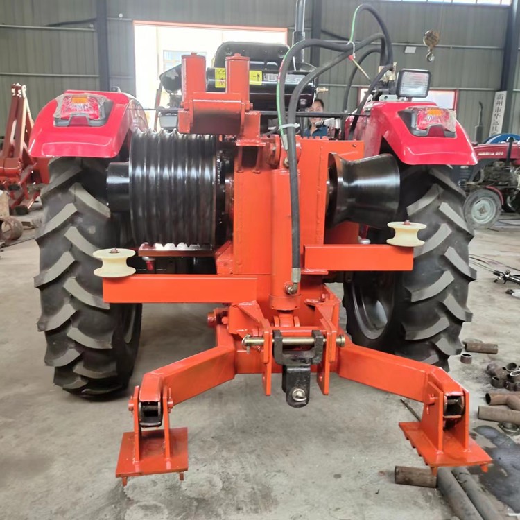 泰山550拖拉机卷扬机 维泰504四驱拖