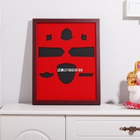 拉萨退休肩章徽章相框实木框徽章展示框臂章奖章收藏相框无痕挂墙